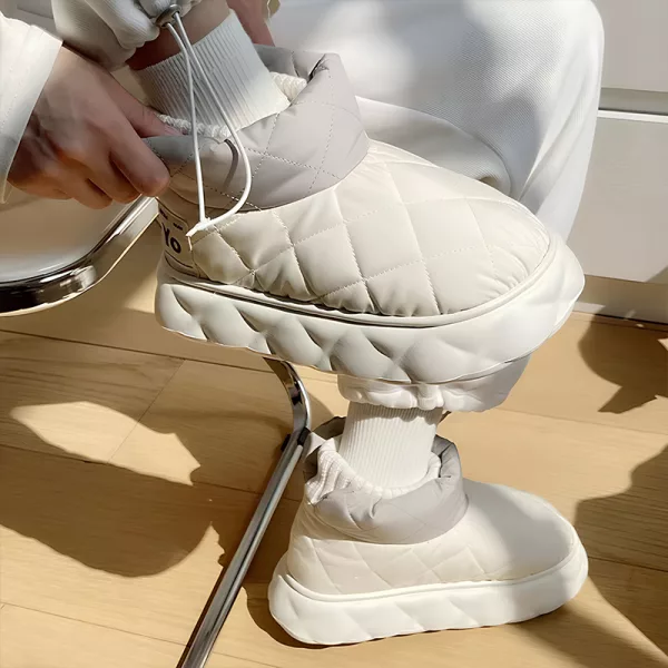 χειμερινές μπότες, slip on boots, ankle boots snow, βελούδινες μπότες, αδιάβροχες μπότες, μπότες puffer