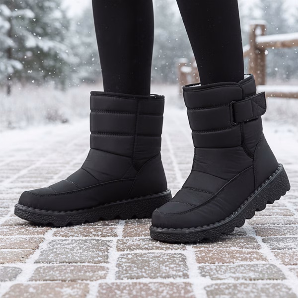winter snow boots, waterproof snow boots, insulated boots, slip on winter boots